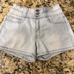 Stylish Light Blue Women's Shorts